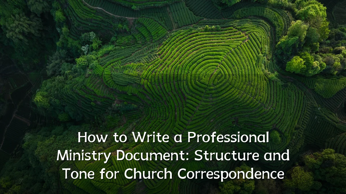 How to Write a Professional Ministry Document: Structure and Tone for Church Correspondence