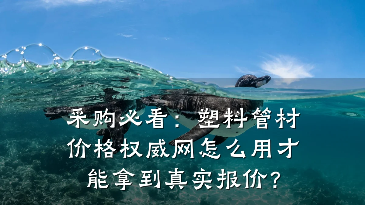 采购必看：塑料管材价格权威网怎么用才能拿到真实报价？