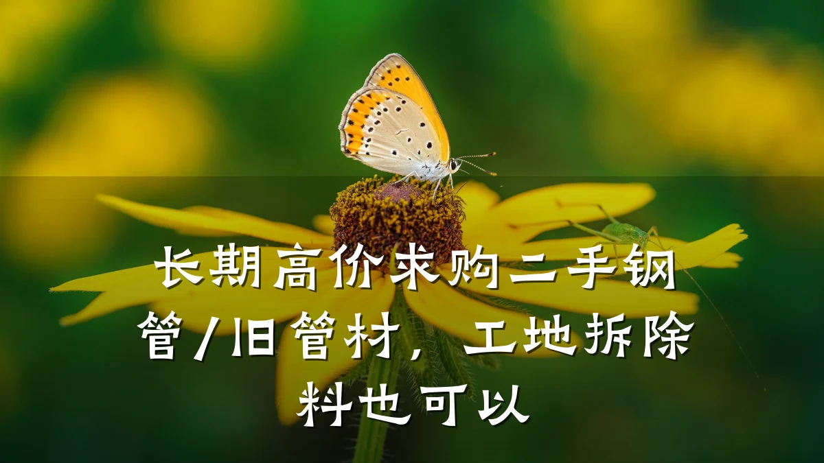 长期高价求购二手钢管/旧管材，工地拆除料也可以