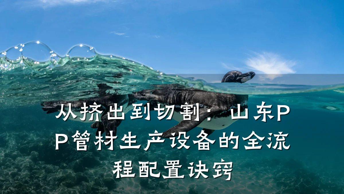 从挤出到切割：山东PP管材生产设备的全流程配置诀窍