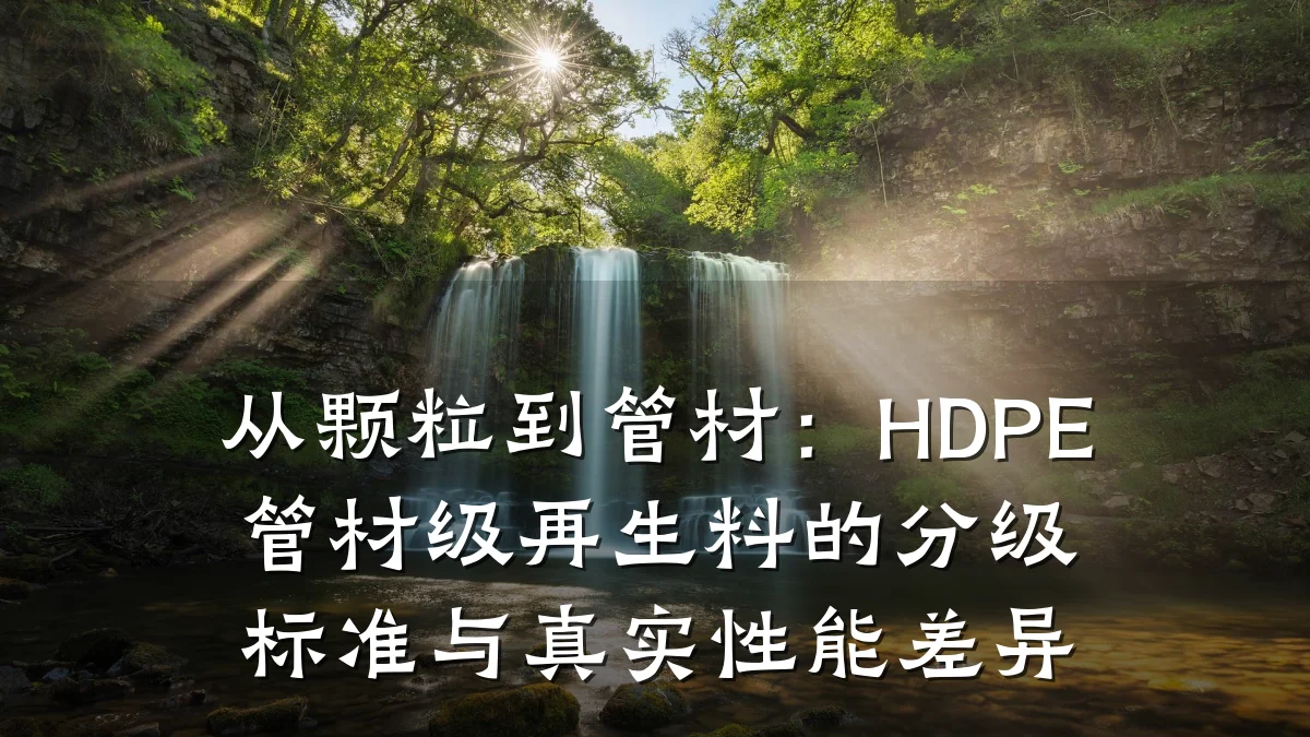 从颗粒到管材：HDPE管材级再生料的分级标准与真实性能差异