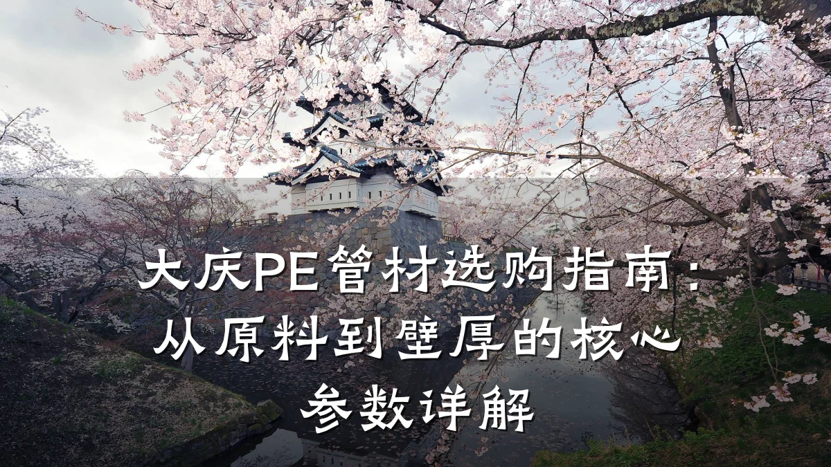 大庆PE管材选购指南：从原料到壁厚的核心参数详解