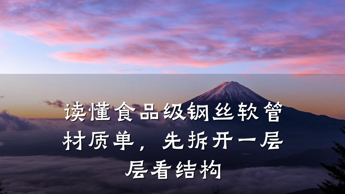 读懂食品级钢丝软管材质单,先拆开一层层看结构