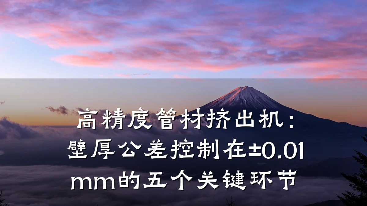 高精度管材挤出机：壁厚公差控制在±0.01mm的五个关键环节