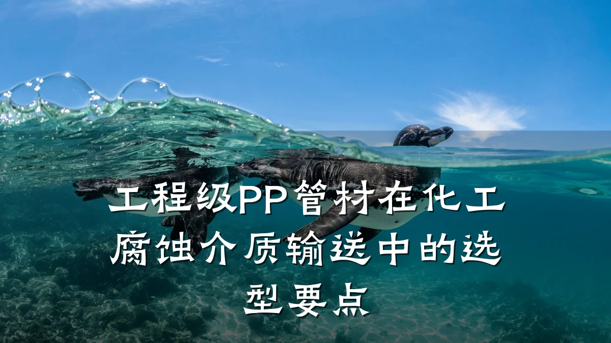 工程级PP管材在化工腐蚀介质输送中的选型要点