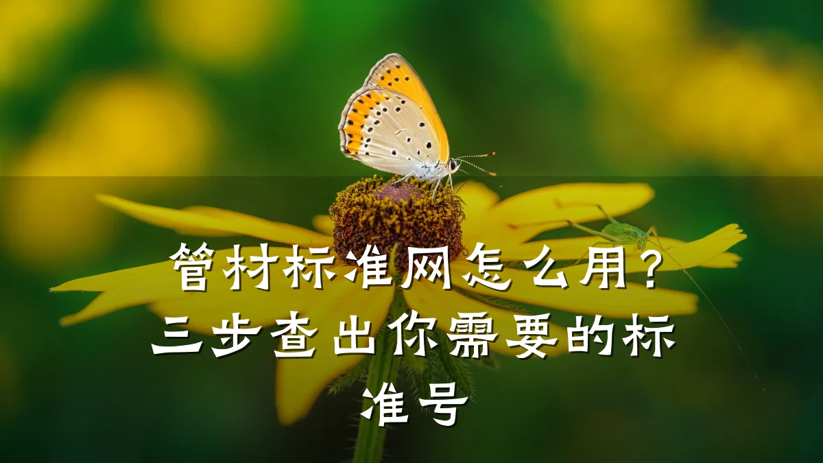 管材标准网怎么用？三步查出你需要的标准号