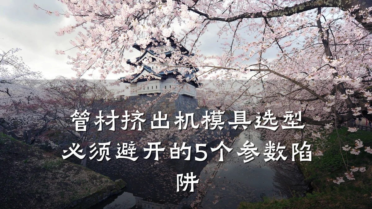 管材挤出机模具选型必须避开的5个参数陷阱