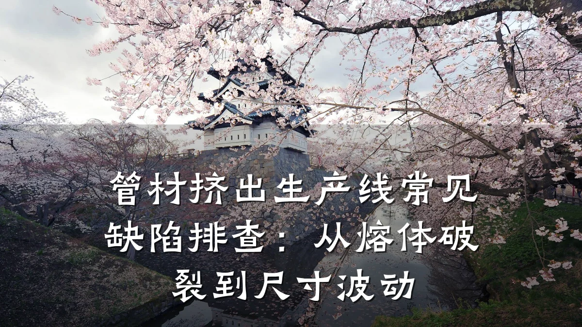 管材挤出生产线常见缺陷排查：从熔体破裂到尺寸波动