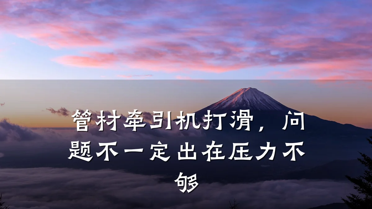 管材牵引机打滑，问题不一定出在压力不够