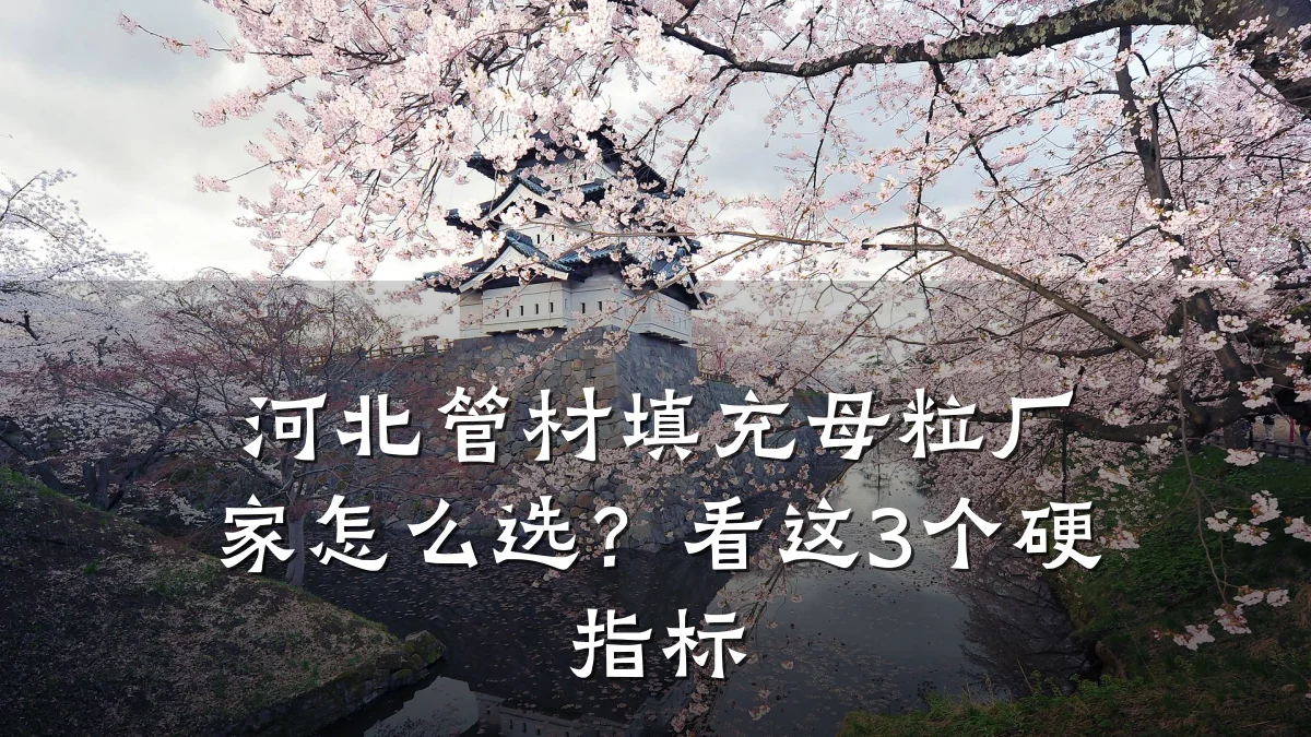 河北管材填充母粒厂家怎么选？看这3个硬指标