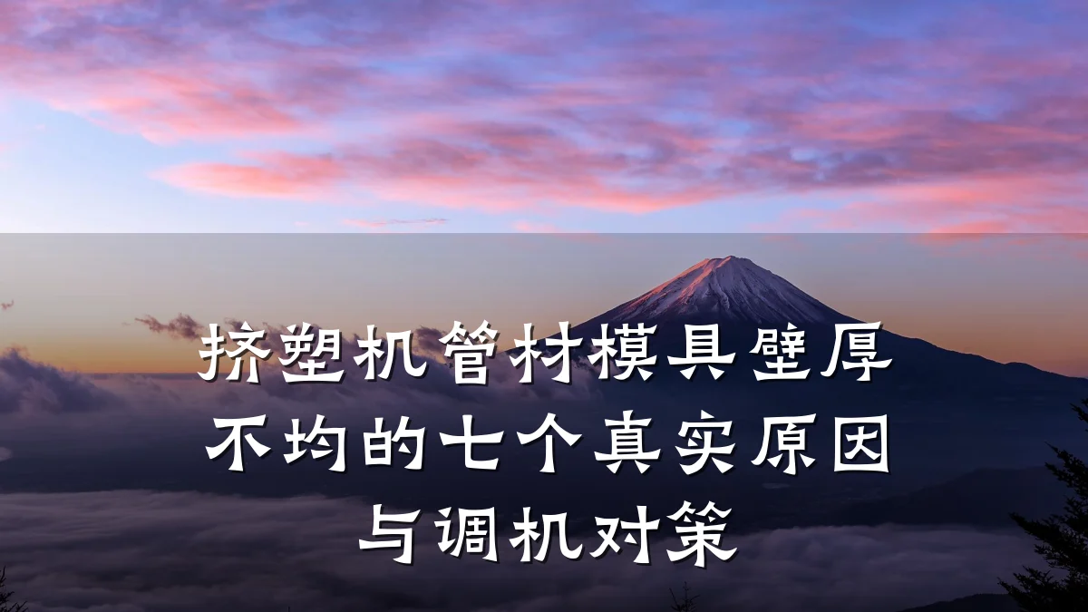 挤塑机管材模具壁厚不均的七个真实原因与调机对策
