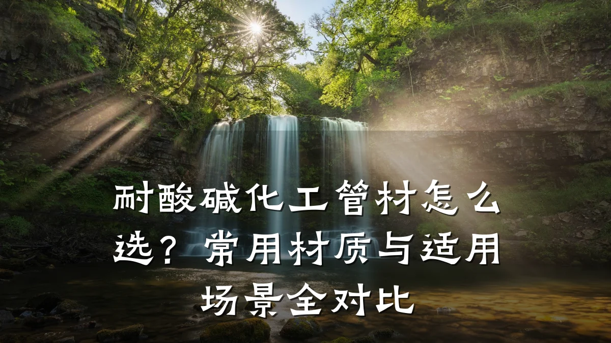 耐酸碱化工管材怎么选?常用材质与适用场景全对比
