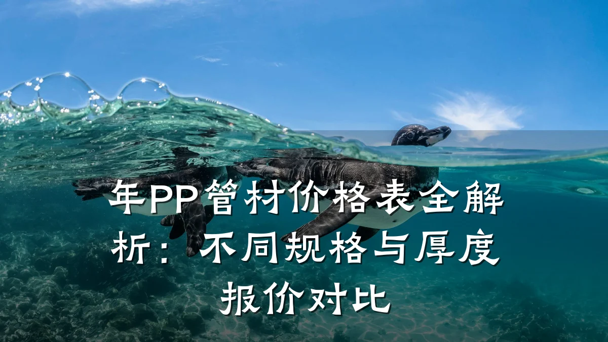 年PP管材价格表全解析：不同规格与厚度报价对比