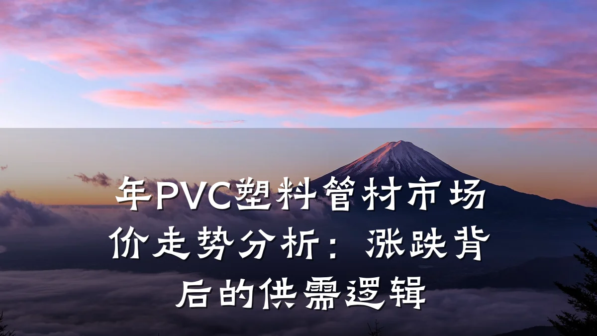 年PVC塑料管材市场价走势分析：涨跌背后的供需逻辑