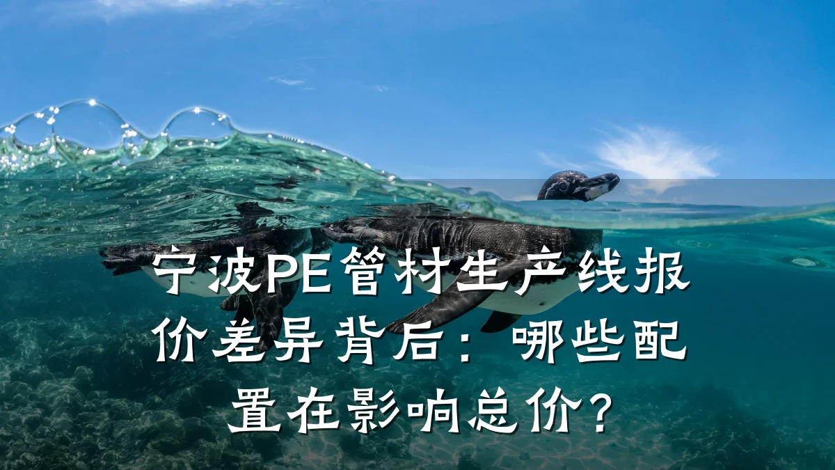 宁波PE管材生产线报价差异背后：哪些配置在影响总价？