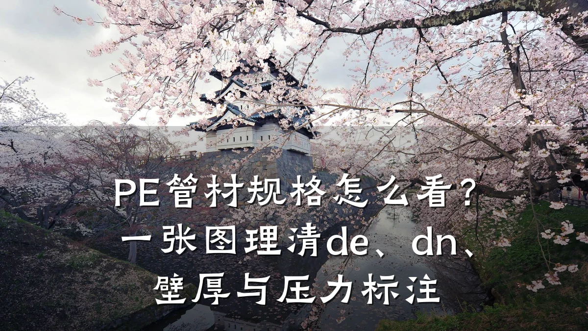 PE管材规格怎么看？一张图理清de、dn、壁厚与压力标注