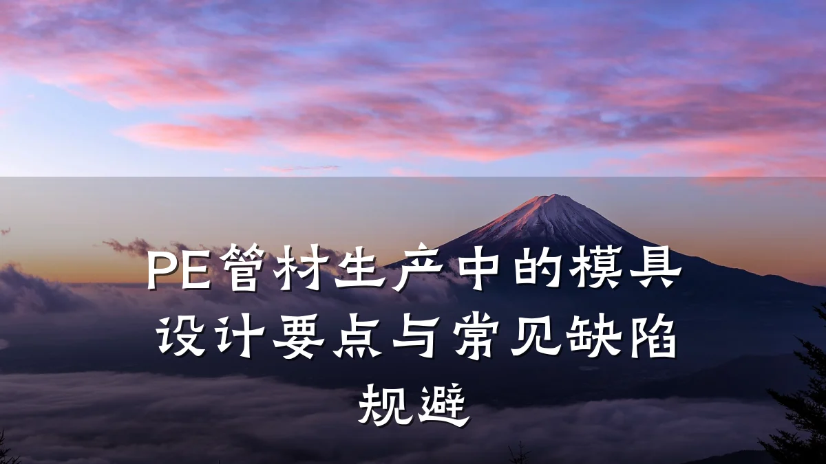 PE管材生产中的模具设计要点与常见缺陷规避