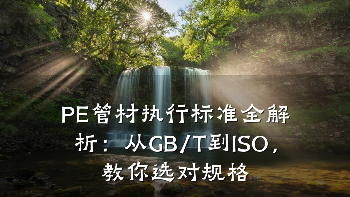 PE管材执行标准全解析：从GB/T到ISO，教你选对规格