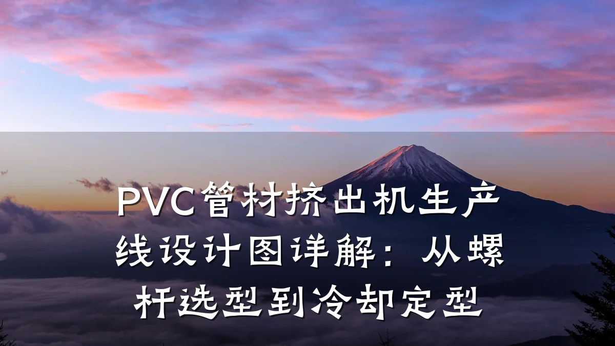 PVC管材挤出机生产线设计图详解：从螺杆选型到冷却定型