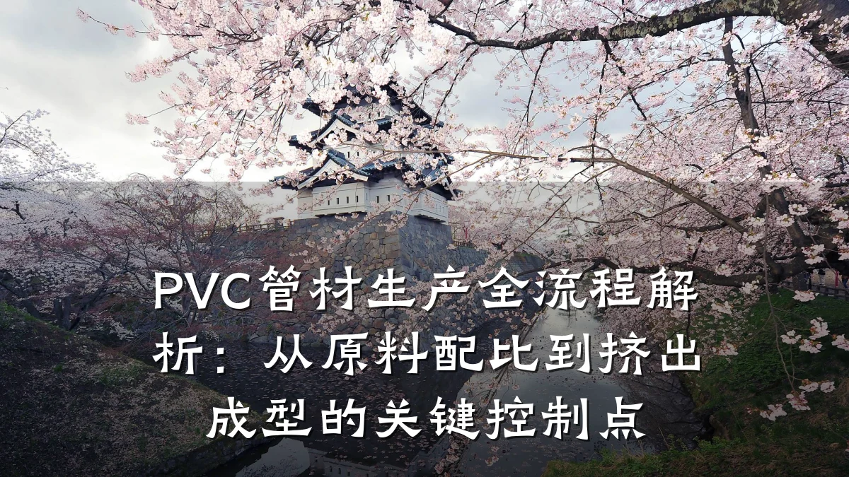 PVC管材生产全流程解析：从原料配比到挤出成型的关键控制点