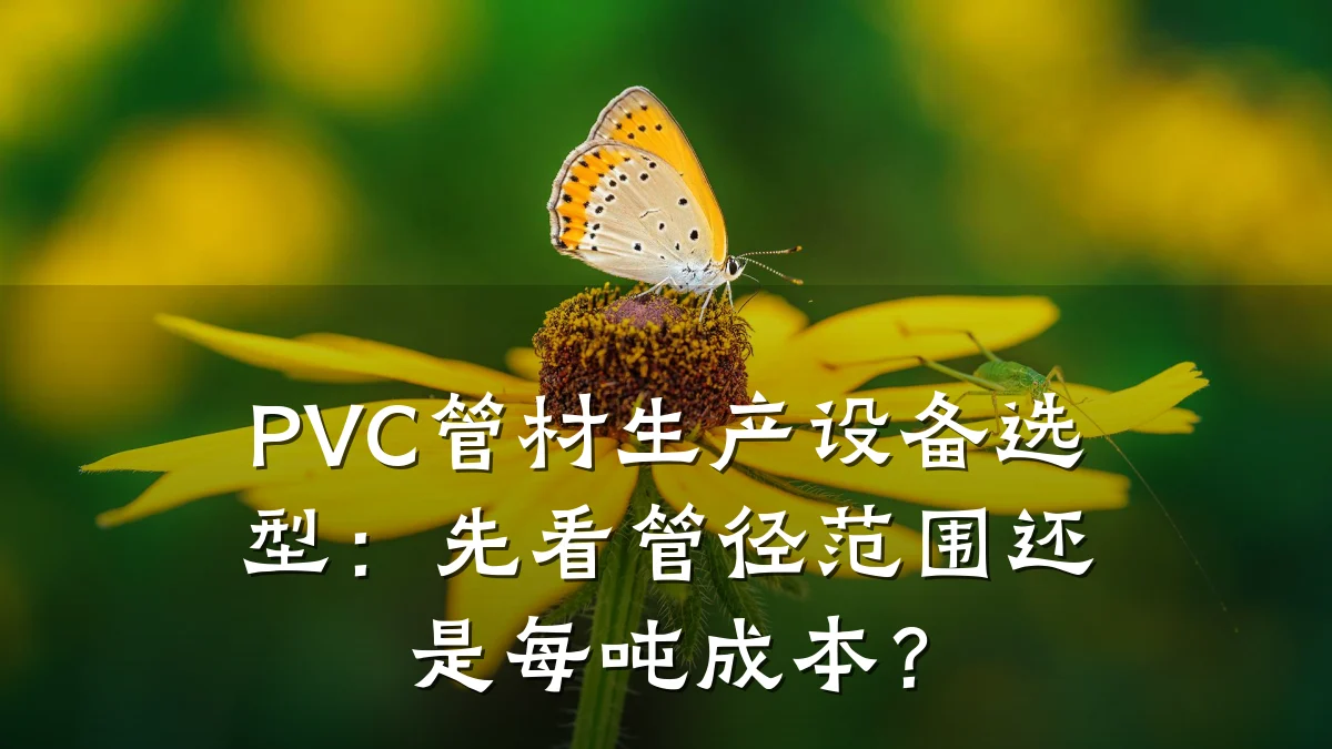 PVC管材生产设备选型：先看管径范围还是每吨成本？