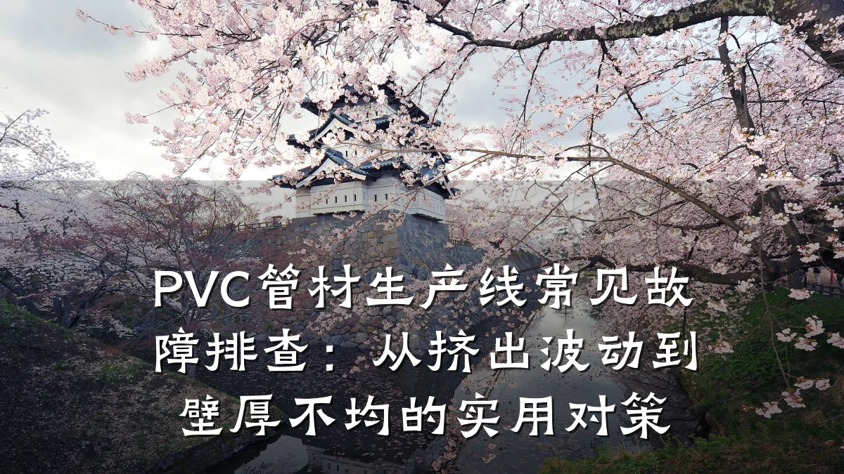 PVC管材生产线常见故障排查：从挤出波动到壁厚不均的实用对策