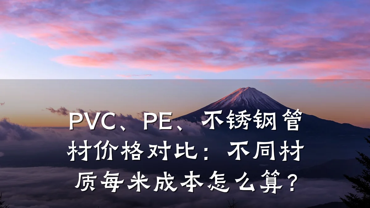 PVC、PE、不锈钢管材价格对比：不同材质每米成本怎么算？