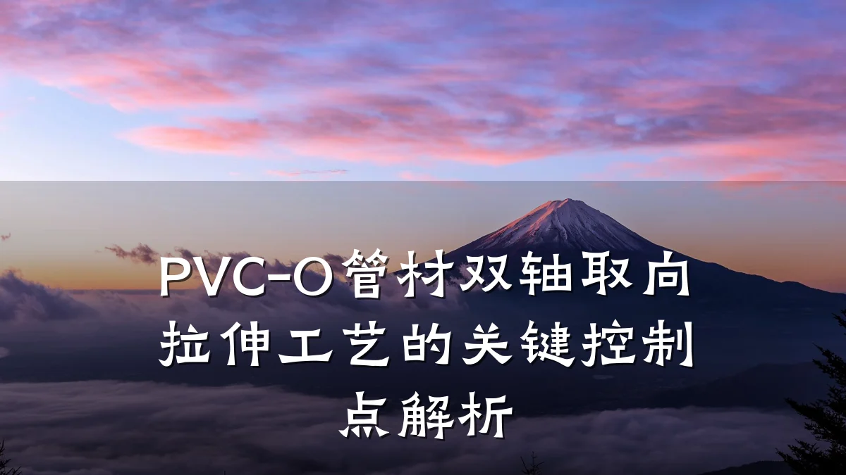 PVC-O管材双轴取向拉伸工艺的关键控制点解析