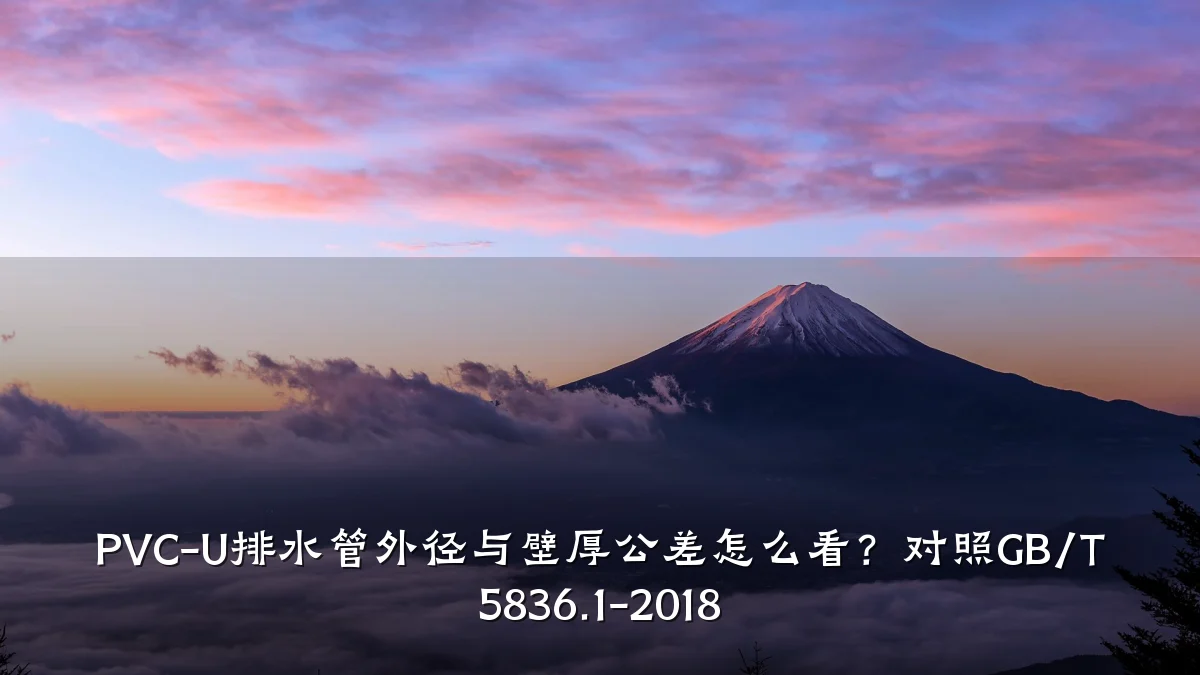 PVC-U排水管外径与壁厚公差怎么看？对照GB/T 5836.1-2018
