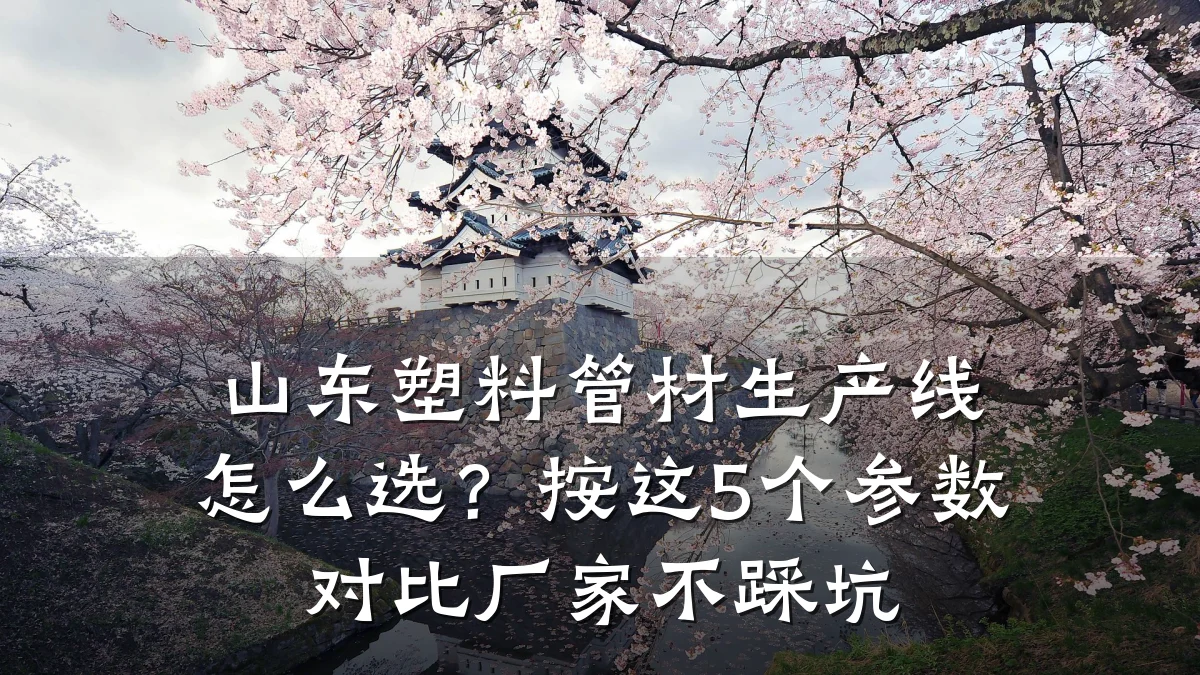 山东塑料管材生产线怎么选？按这5个参数对比厂家不踩坑