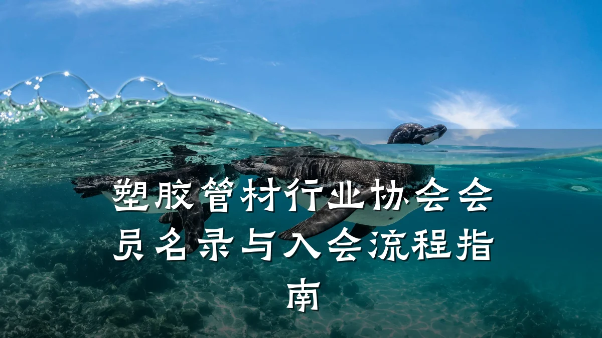 塑胶管材行业协会会员名录与入会流程指南