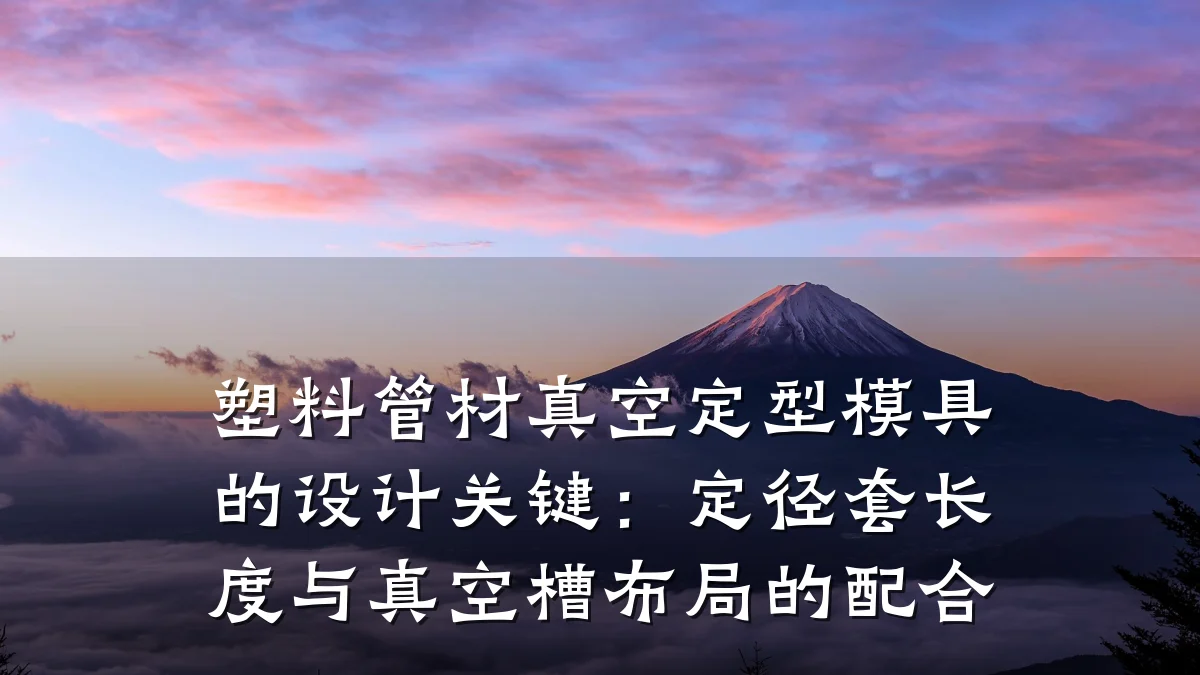 塑料管材真空定型模具的设计关键：定径套长度与真空槽布局的配合