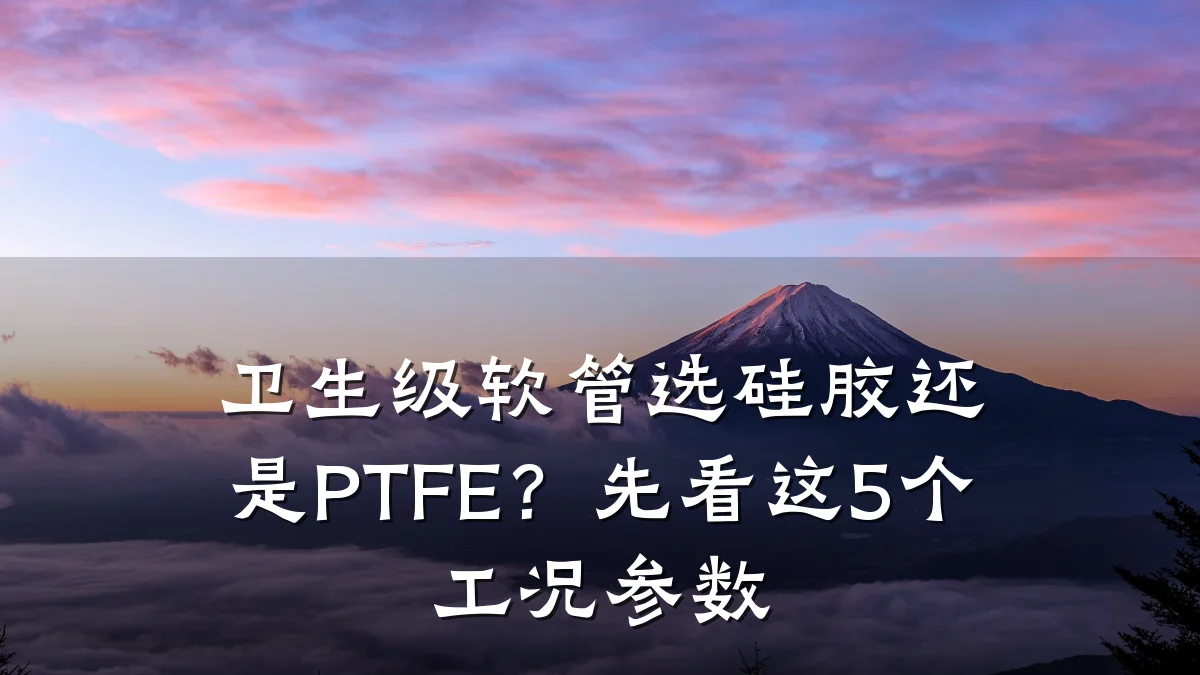 卫生级软管选硅胶还是PTFE？先看这5个工况参数