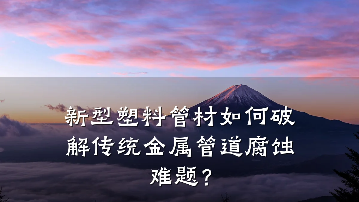 新型塑料管材如何破解传统金属管道腐蚀难题?