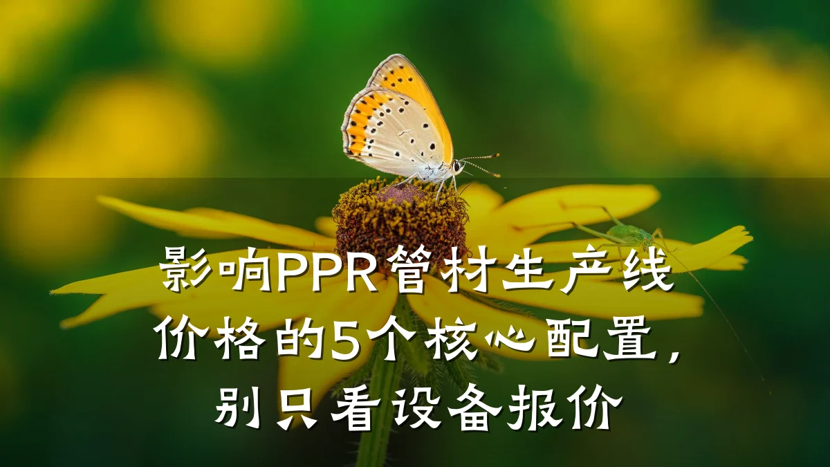 影响PPR管材生产线价格的5个核心配置,别只看设备报价