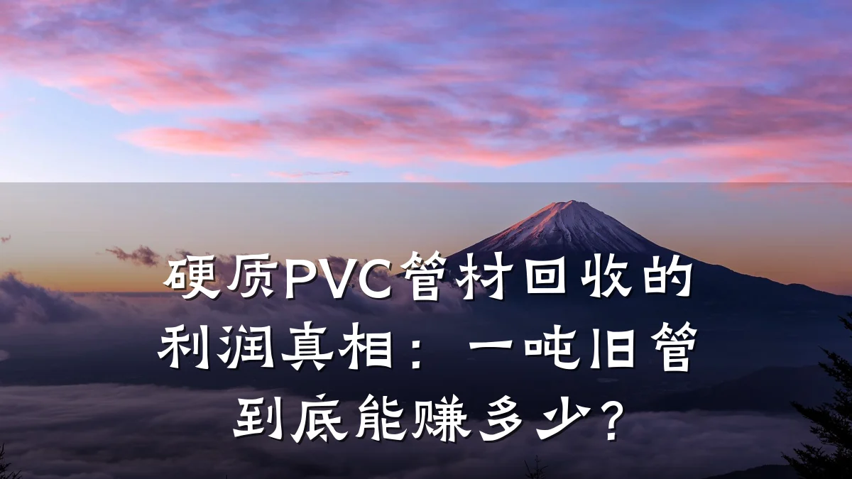 硬质PVC管材回收的利润真相：一吨旧管到底能赚多少？